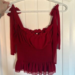 Wilfred tie up Red Women's Top